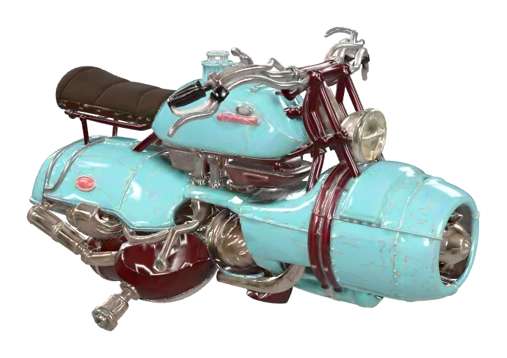Retro Futuristic Motorcycle