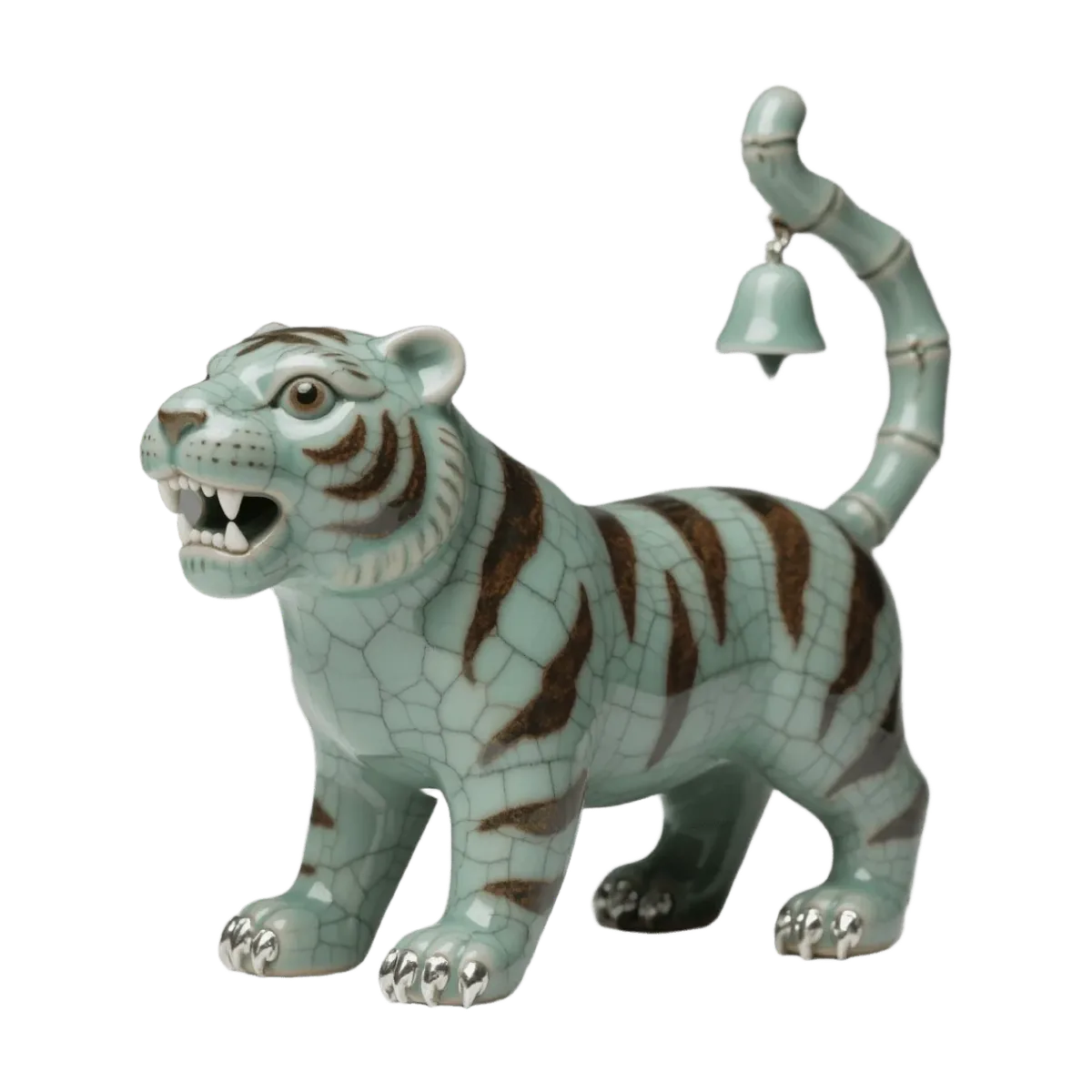 Celadon Tiger Figurine